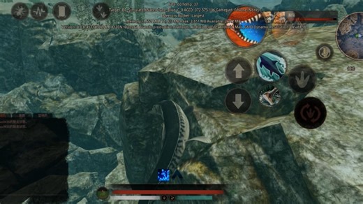 tylo entering the interior of the stone bug.