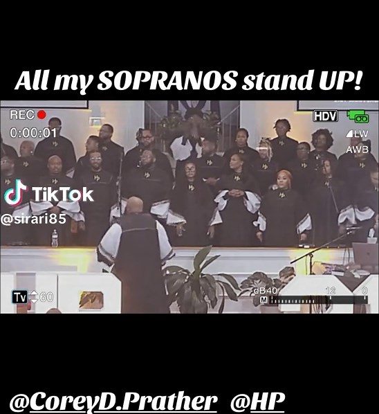 @Corey D. Prather @HP SOPRANOS flat foot sanging on a good ole throwback! #shirleycaesar #MiltonBrunson #thompsoncommunitysingers #blackgospelmusic #gospelmusic #singing
