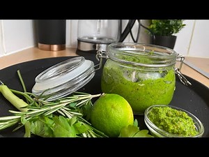 How to make Spicy Green Chilli Sauce- Easy and Delicious Pepper Sauce with Herrings & Shrimps Recipe