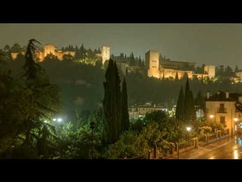 Noche de Lluvia en Granada 🌧️🌙 | La Alhambra entre Sombras y Silencio