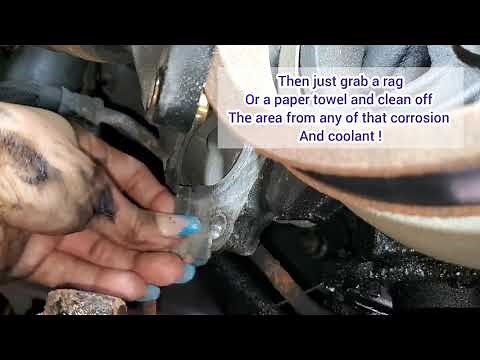 2005 jeep liberty sport 3.7l thermostat and gasket replacement tutorial
