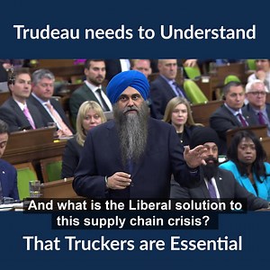 1.1K reactions · 314 shares | Trudeau is making Canada’s supply chain crisis worse by raising taxes on Canada’s truckers. This will hurt an already struggling industry. #Truckers #CanadianTruckers #Millwoods | Tim S. Uppal | Facebook