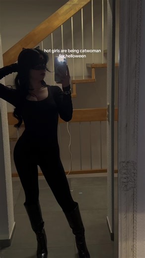 Hot Girls Transform into Catwoman for Halloween TikTok Challenge