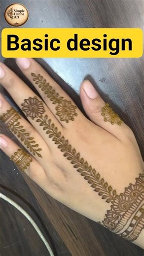 Bracelet Style Mehndi Design for Beginners | Simple Henna Art #shorts