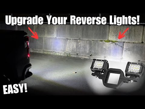 BRIGHT Backup Lighting with Nilight Pod Lights! How To Install + Wire Reverse Lights 2023 Chevy\\GMC