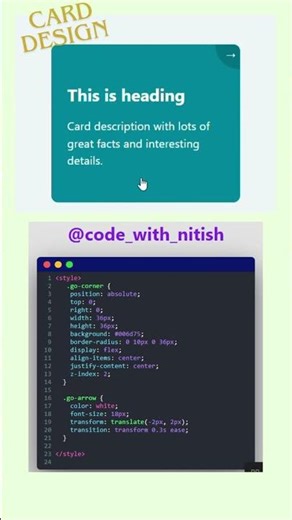 Create an card In html css | HTML, CSS #html #css #website #htmlcss