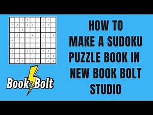 HOW TO MAKE A SUDOKU PUZZLE BOOK IN THE NEW BOOK BOLT STUDIO