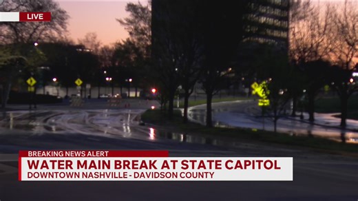 Water main break at TN State Capitol in downtown Nashville