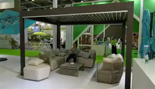 Patio Retractable Roof Pergola Outdoor Waterproof Aluminum Pergola Roof System Bioclimatic Louvre Awning