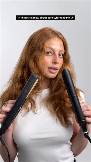It’s iconic. It’s game-changing. And it’s never been done before… it's our ghd styler trade-in programme! 😍 Send us your old straightener (ANY brand and in any condition - we won't judge) and receive a $150 refund when you shop our chronos classic or chronos max stylers in black or white. 🖤🤍 Here's how it works in 4 easy steps: ✨ Add your fave chronos to cart ✨ Use code TRADEIN at checkout for your pre-paid satchel ✨ Scan the QR, fill out the form & send your old styler (any brand!) ✨ Get up 