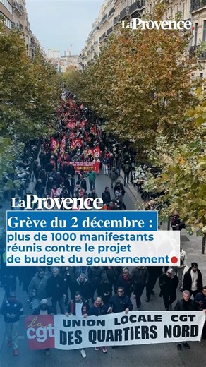 🔴 Plusieurs milliers de personnes ont marché ce mardi 2 décembre des Réformés à la préfecture pour dire leur colère contre le projet de budget de l'État | La Provence