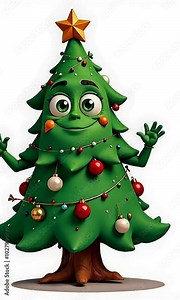 decorated christmas tree. The Christmas tree sings songs and dances Stock Video