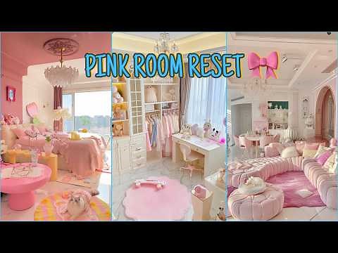 PINK AESTHETIC BEDROOM RESET 🎀📦 | Unboxing New Accessories for House | Satisfying Makeover