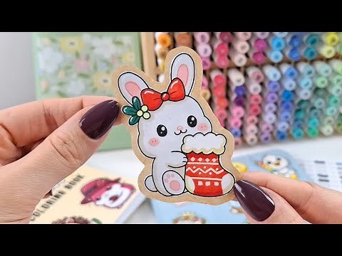 How to Make Cute Christmas Sticker🎄