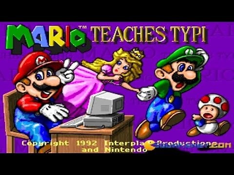 Mario Teaches Typing gameplay (PC Game, 1992)