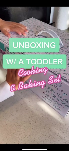 my little chef 👩🏽‍🍳 #cookingwithkids #cookingwithtoddlers #activitiesforkids #unboxingvideo #helpfultoddler #toddlermusthaves #amazonfinds2022