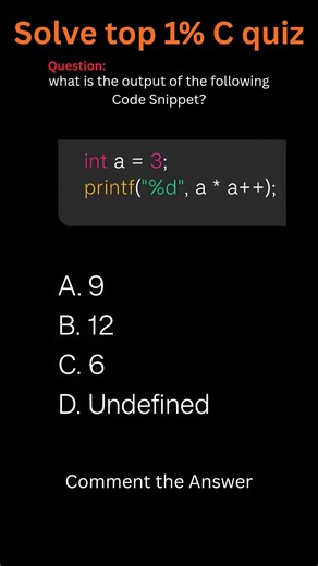 ⚡Test skill Follow @C-Guru for 1000+ C Questions, MCQ, and explanations.#cprogramming #cquiz #cguru