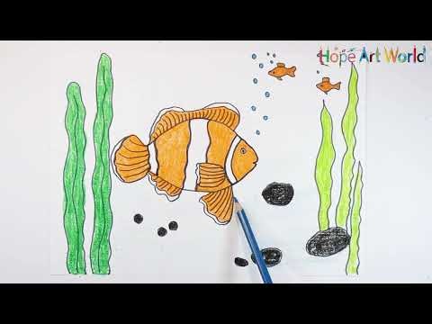 Anyone can draw this clown fish in 5 minutes!