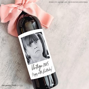 Custom Photo Wine Label, Personalized Newly Engaged Couple Gift Idea, 21st Birthday Gift, 40th Birthday Gift, Anniversary Gift for Couples - Etsy