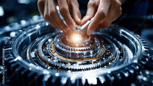 Technician using specialized instruments to measure and finetune synchronizer rings demonstrating the importance of precision in automotive gear system repairs.
