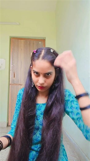 small clips hairstyle #unique # long hair front designs