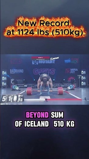 Hafthor Björnsson sets new world deadlift record at 510 kg (1,124 lbs) #Deadlift #WorldRecord