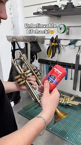 Trumpet life hack! All actions are intended purely for humorous purposes.😁 #kgumusic #trumpet #trumpetplayers #howtoplaytrumpet #oldspice | KGUmusic