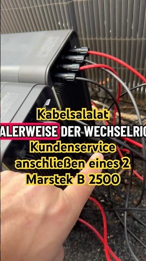 Cable clutter - customer service - connecting a second Marstek B 2500 D