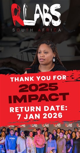 RLabs South Africa on Instagram: "Year of Elevation As we wrap up 2025, a year of elevation and impact, we bring a truly remarkable chapter to a close ❤️ While our doors are now closed for the remainder of the year, we aren't quite done sharing this journey with you. Keep an eye out this Monday for a special YouTube release highlighting the incredible RLabs impact we’ve achieved together this year. You won't want to miss it! 🎥✨ link in bio. Holiday Period & Reopening: RLabs Offices & RLabs Café