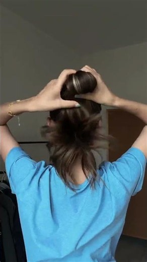 Ins Style Bow Messy Bun Tutorial | Fix Flat Back Head #hairstyle #hairstyles #hairtutorial #hairclip