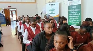[WATCH] Deputy Minister Capa delivering the keynote address at the #smallscalefarmers' graduation ceremony at Fort Cox Agriculture and Forestry Training Institute in Middeldrift, Eastern Cape. #farmersgrad #farmersempowerment #togetherinexcellence #capacitybuilding GCIS Vuk'uzenzele South African Government | Department of Land Reform and Rural Development