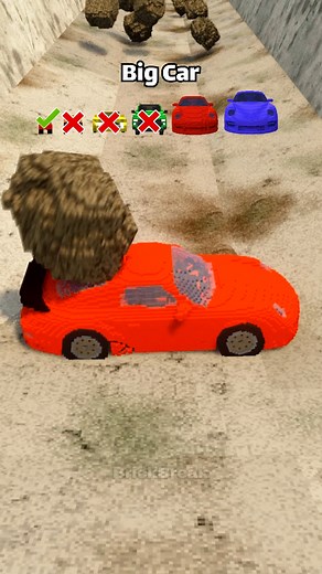 Can Big And Small Cars Survive a Rockslide? #teardowngame #fypage #teardown #fyp