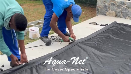 43 reactions · 11 shares | Here's an all-in-one cover solution:  Secures the pool.  Allows rainwater through.  Stops evaporation.  Reduces chemical use.  Keeps pool free of leaves.  Easy to fit and remove. WhatsApp 069 758 4159 https://aquanet.co.za THE COVER SPECIALISTS | Aqua-Net | Facebook