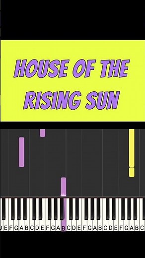 House of the Rising Sun - Easy Piano Tutorial