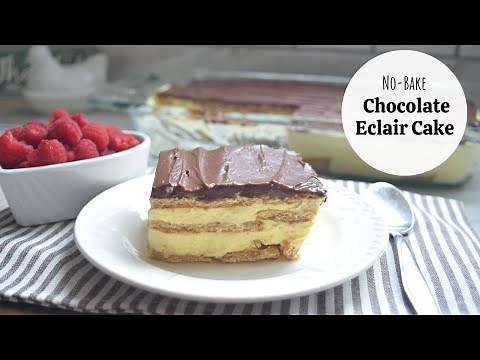 No-Bake Chocolate Eclair Cake | Easy Desserts | Easy Holiday Desserts