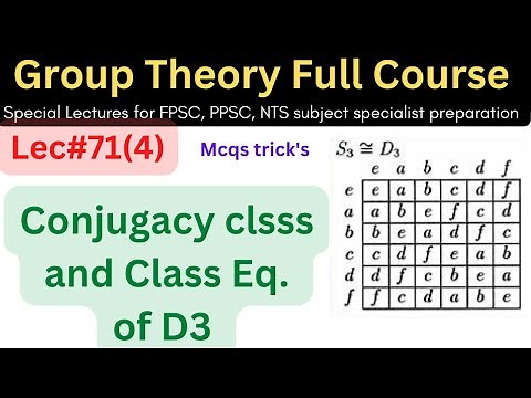Group Theory | lec#71(4) Dihedral groups conjugacy classes full topics #mathematics #ppsc #maths #ms