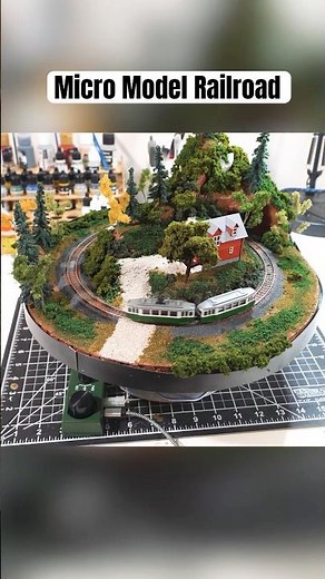 Building a Micro Model Railroad on a Cake Stand #modeltrains #modelrailroad #diy #art #diorama
