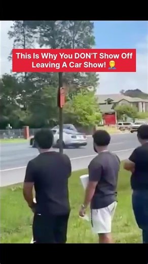 THIS is why you DON'T show off leaving a car show 🤦‍♂️
