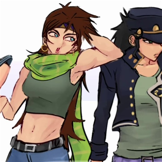 Ik my redesigns r lazy don’t hate me #fyp #jjba #animation #meltedchocolatee #anime