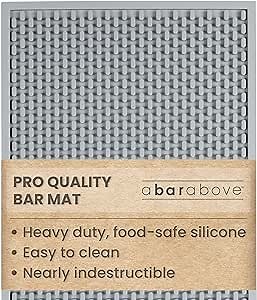 Premium A Bar Above Heavy Duty Bar Mat, Food Safe Silicone Mat, Mats for Bartending and Coffee, Commercial Strength Bartender Accessories, Dish Drying Mats for Kitchen Counter, Barista Accessories