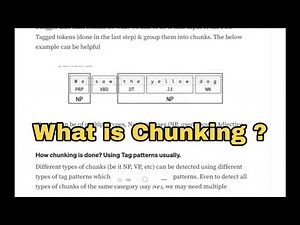 What is chunking in NLP?