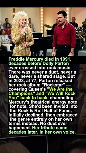Dolly Parton Never Sang With Freddie Mercury — But She Paid Him A Rock Tribute Anyway #shorts #live