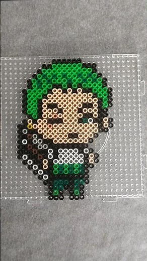 Roronoa Zoro figure from One Piece made with Hama beads/perler beads/pixelart.