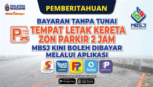 MBSJ 2-hour parking fees can now be paid with Touch n Go eWallet - Setel, Smart Selangor, Flexi Parking too - paultan.org