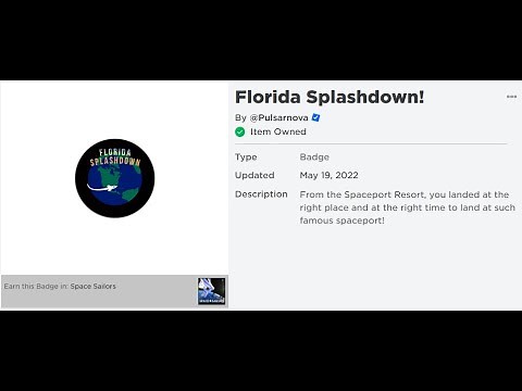 Florida Splashdown Tutorial - Roblox Space Sailors