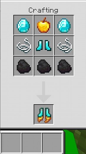Crafting rocket boots in Minecraft ☠️😱 #shorts #minecraft #minecraftshorts