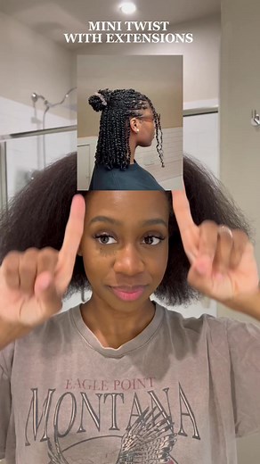 Check out this stunning mini twist hairstyle created using our Afro twist extensions! 💫 Ready to embrace this gorgeous look? Let's make it happen! 💁‍♀️✨ --https://www.eayonhair.com/products/pre-separated-springy-afro-twist-human-braiding-hair-extensions--#twist #minitwists #minitwiststyles #afrotwist #hairinspiration #eayonhair | Eayon Hair extensions