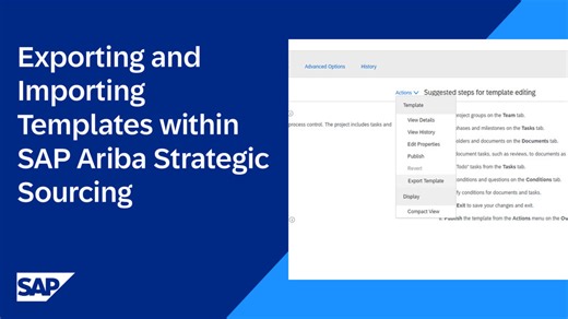 Exporting and Importing Templates within SAP Ariba Strategic Sour