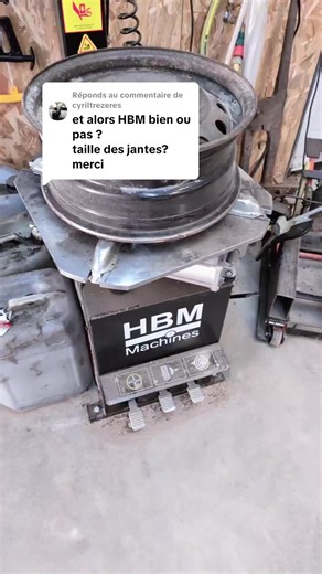 Réponse à @cyriltreze : machine à pneus et équilibreuse HBM