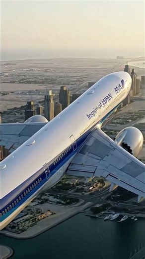 🌅 “ANA Boeing 777 Soars Gracefully Over Dubai — A Breathtaking 8K Aerial Documentary!”